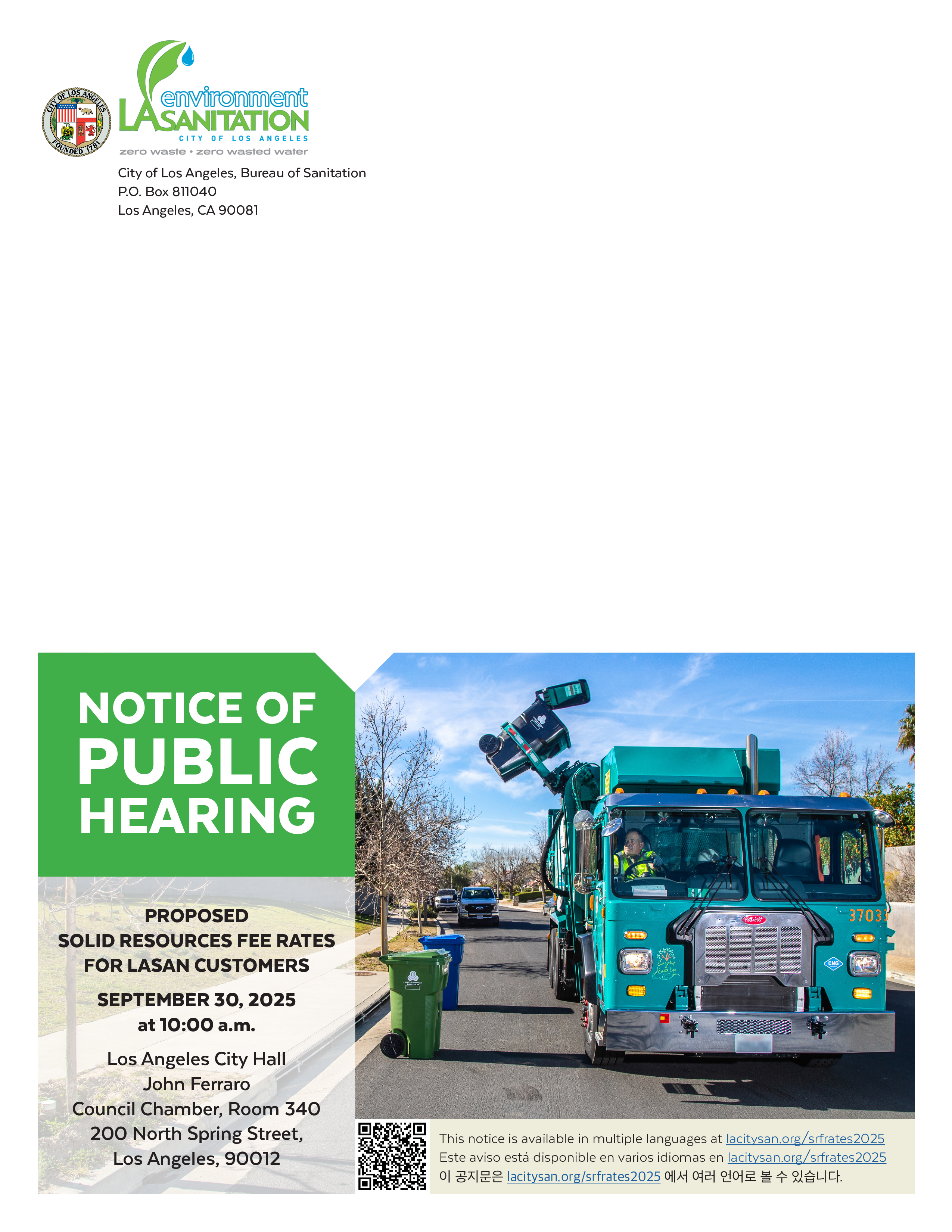 LASAN Solid Resources Fee - Prop 218 Notice